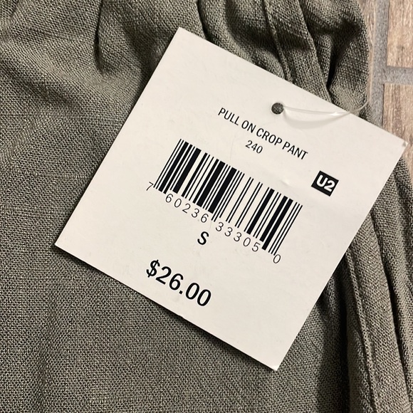 Olive Green Falls Creek Pull-On Crop Pant - Picture 2 of 4